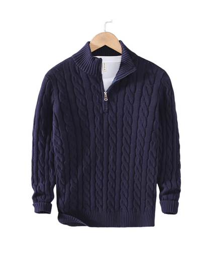 Men's Half Zip Sweater | Classic & Comfortable Fit 8