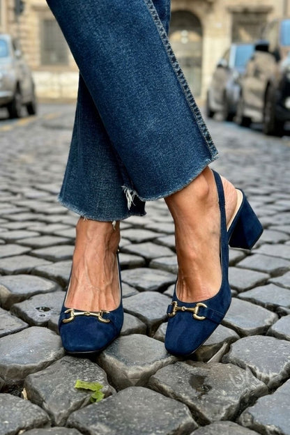Women's Slingback Heels | Pointed Toe & Block Heel 13