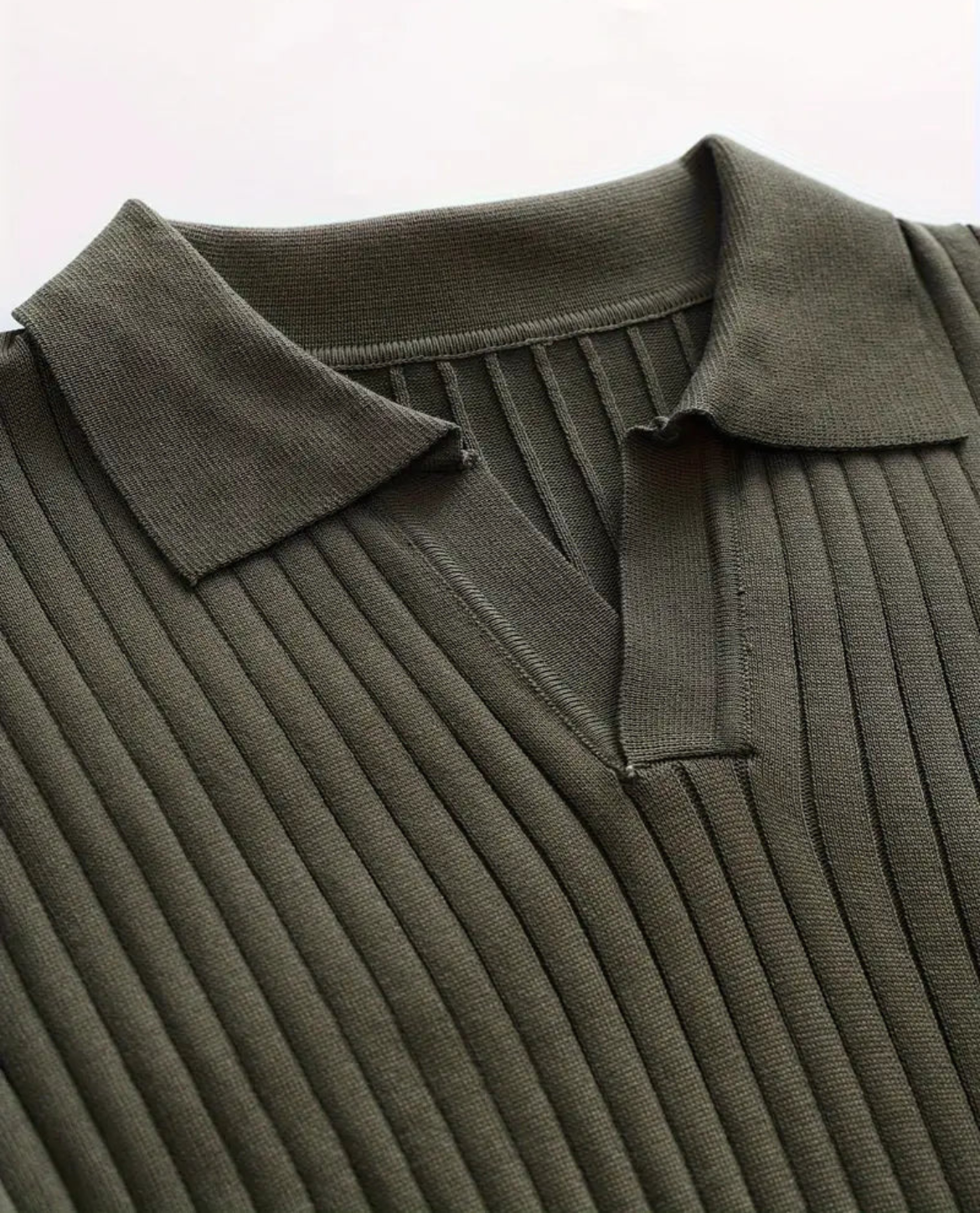 Men's Long-Sleeve Polo Shirt | Slim Fit & Ribbed Knit 5