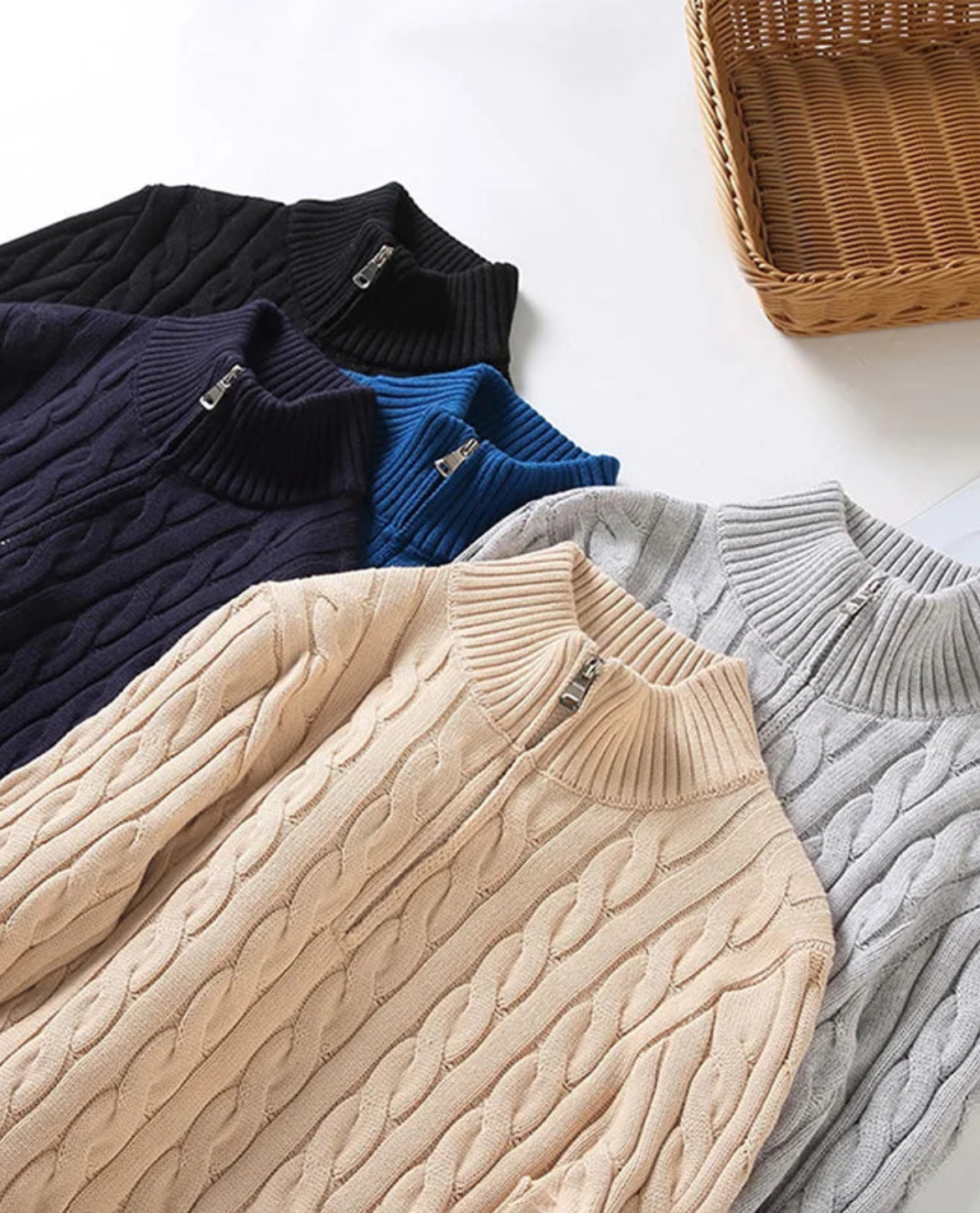 Men's Half Zip Sweater | Classic & Comfortable Fit 11