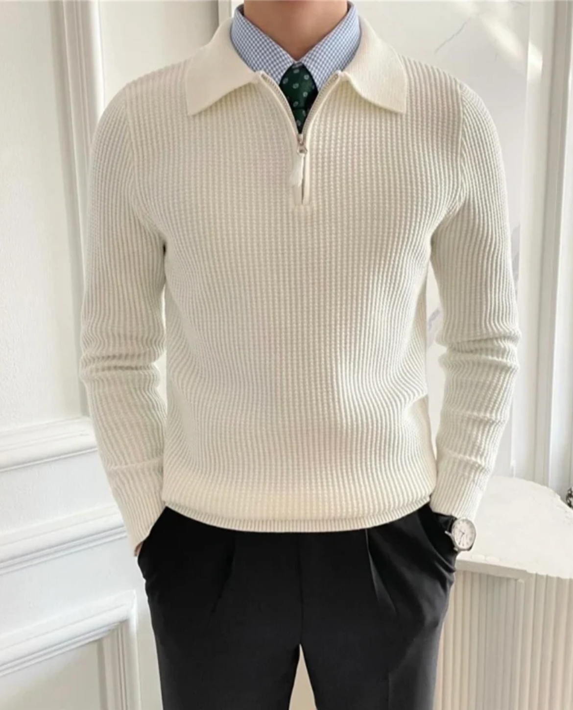 Men's Quarter Zip Sweater | Casual & Versatile 1