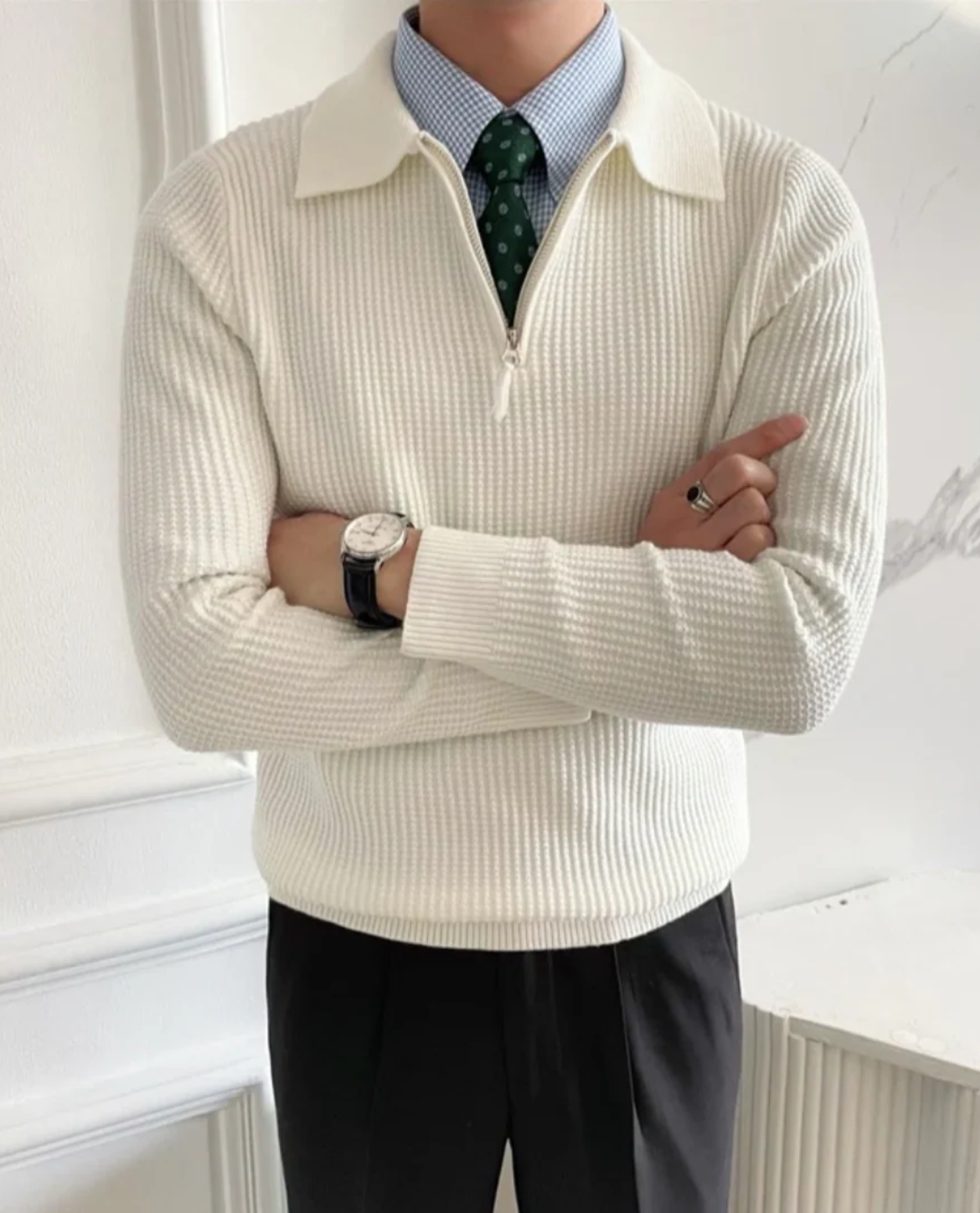 Men's Quarter Zip Sweater | Casual & Versatile 2