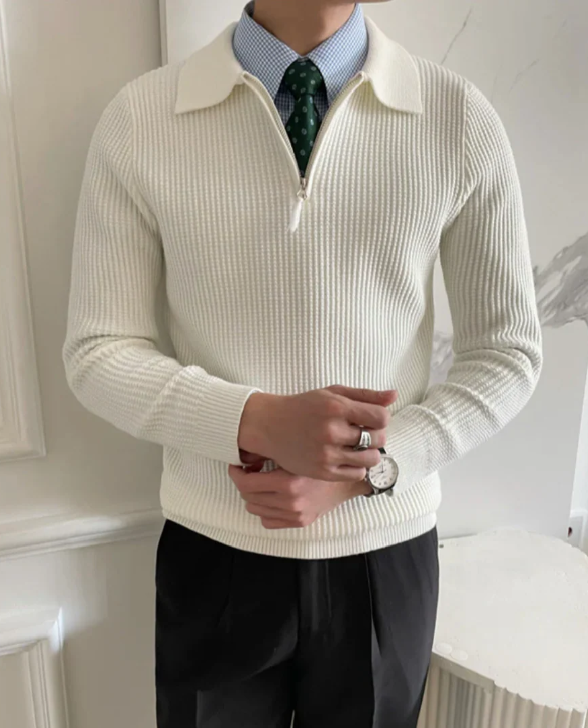 Men's Quarter Zip Sweater | Casual & Versatile 4