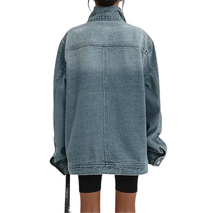 Women's Asymmetric Button Jacket | Oversized & Warm 4