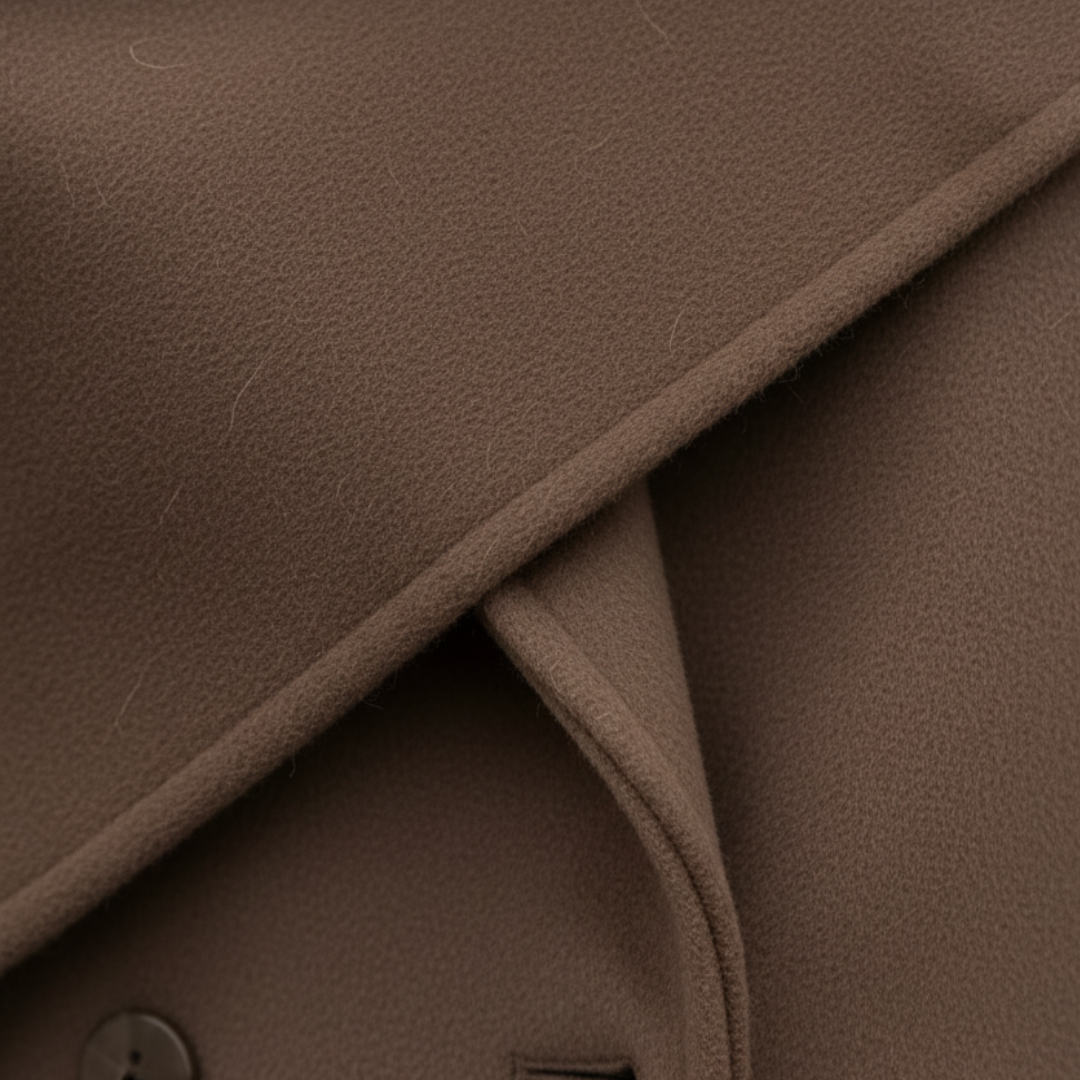 Women's Double-Breasted Coat | Long Line with Cape 4