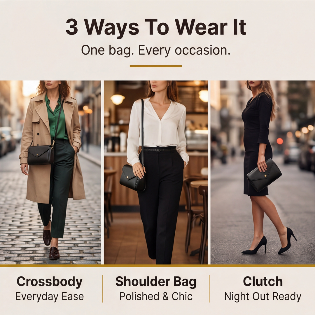 Women's Crossbody Bag | 6 Compartments & Lightweight Comfort 9