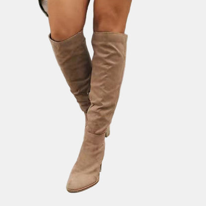 Women's Over Knee High Boots | Stretch Fit & Block Heel 6