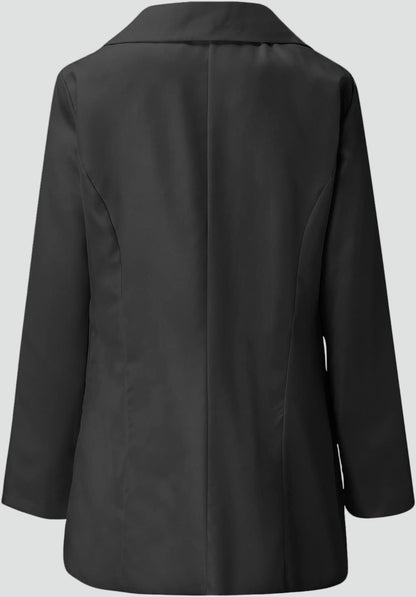 Women's Long Blazer | Classic Lapels & Slimming Fit 2