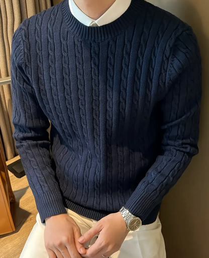 Men's Cable Knit Sweater | Classic Texture & Comfortable Fit 3