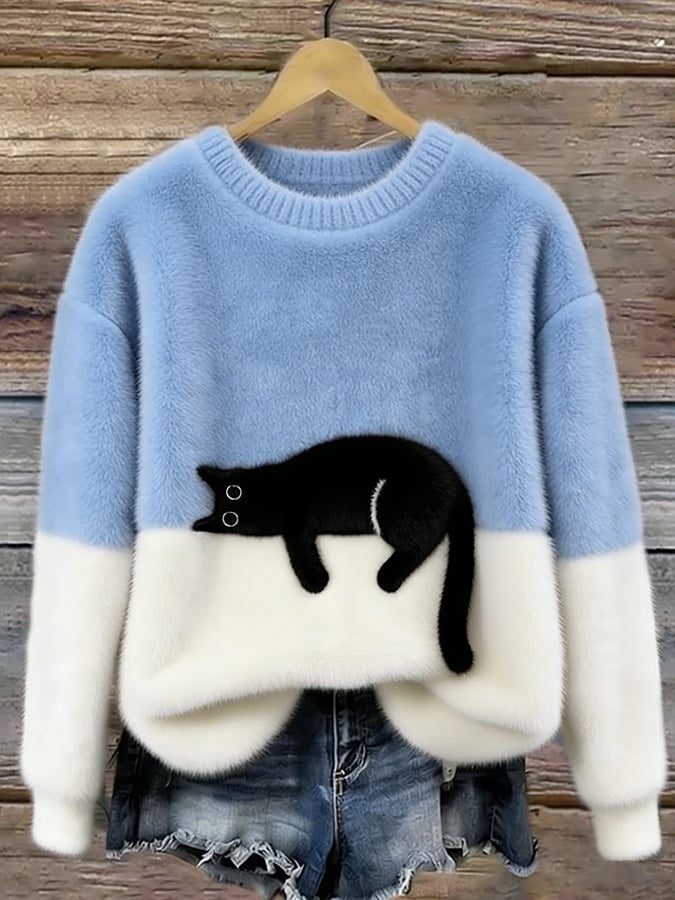 Women's Cat Graphic Sweater | Soft & Comfortable 8