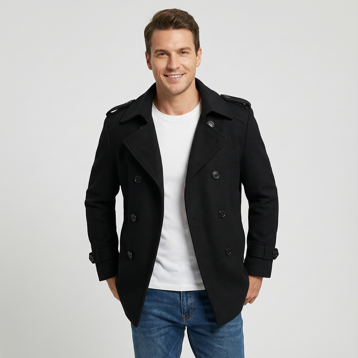 Men's Trench Coat | Belted & Tailored Fit 2