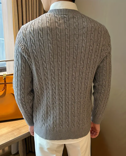 Men's Cable Knit Sweater | Classic Texture & Comfortable Fit 7