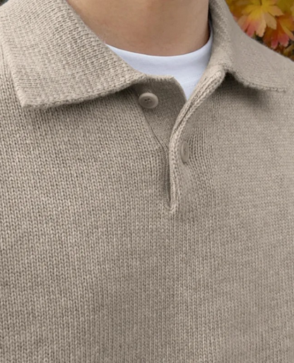 Men's Button Polo Sweater | Soft Knit Comfort 4