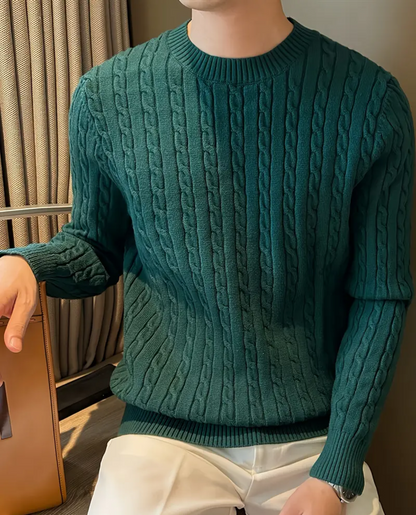 Men's Cable Knit Sweater | Classic Texture & Comfortable Fit 9
