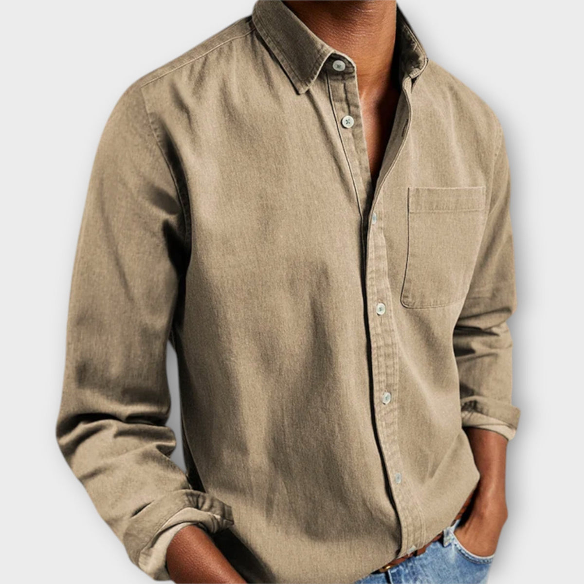 Men's Dress Shirt | Button-Front & Chest Pocket 6