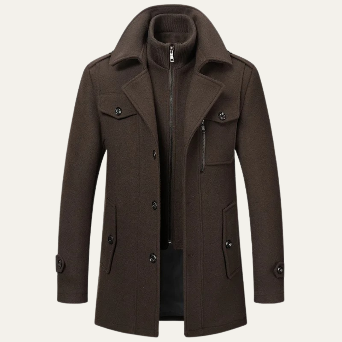 Men's Elegant Winter Wool Blend Coat