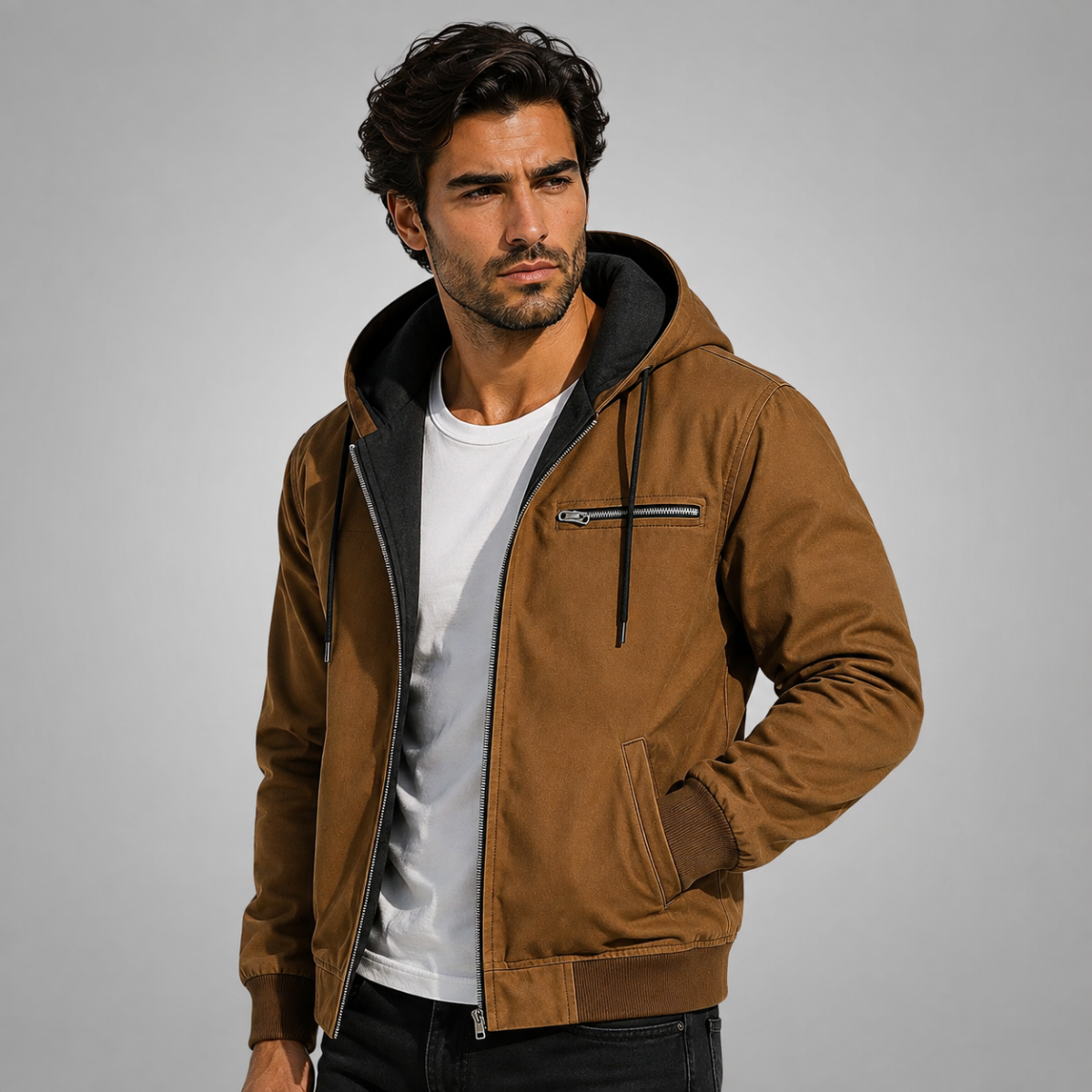 Men's Hooded Winter Jacket | Lined & Warm 2