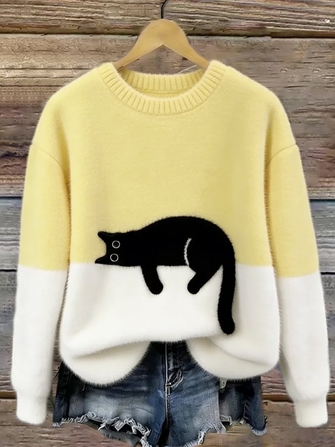 Women's Cat Graphic Sweater | Soft & Comfortable 5
