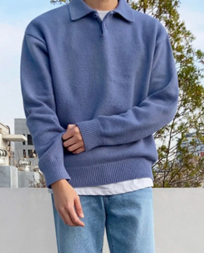 Men's Button Polo Sweater | Soft Knit Comfort 6