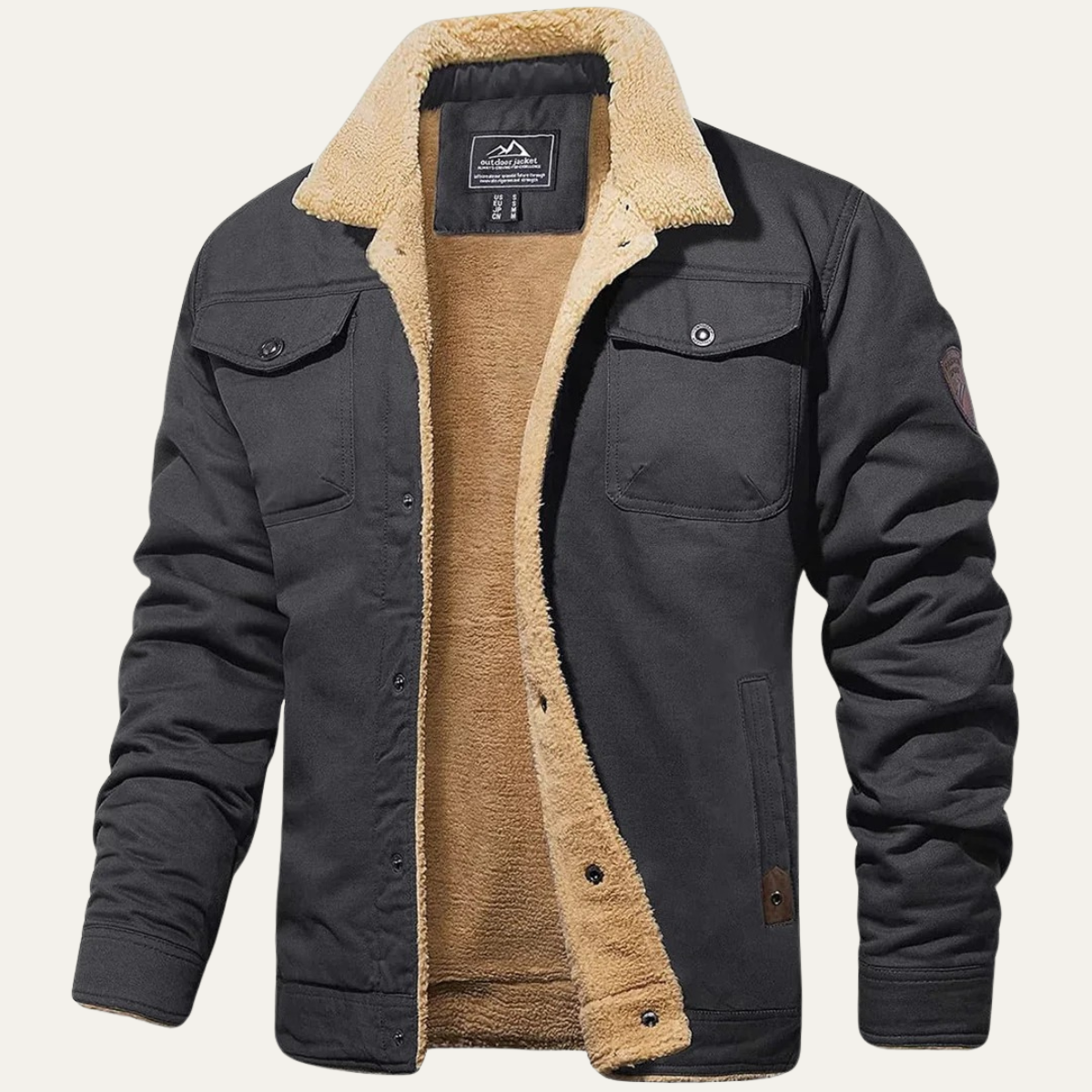 Warm Fleece Lined Winter Coat for Men