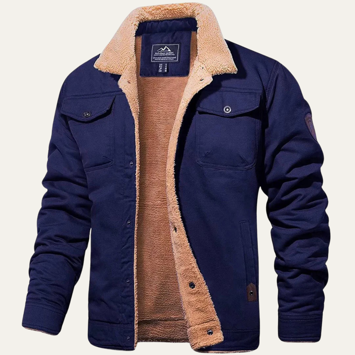 Warm Fleece Lined Winter Coat for Men