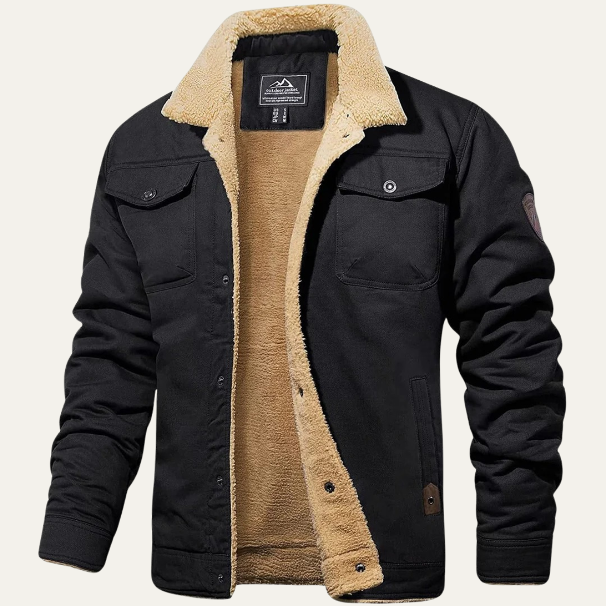 Warm Fleece Lined Winter Coat for Men