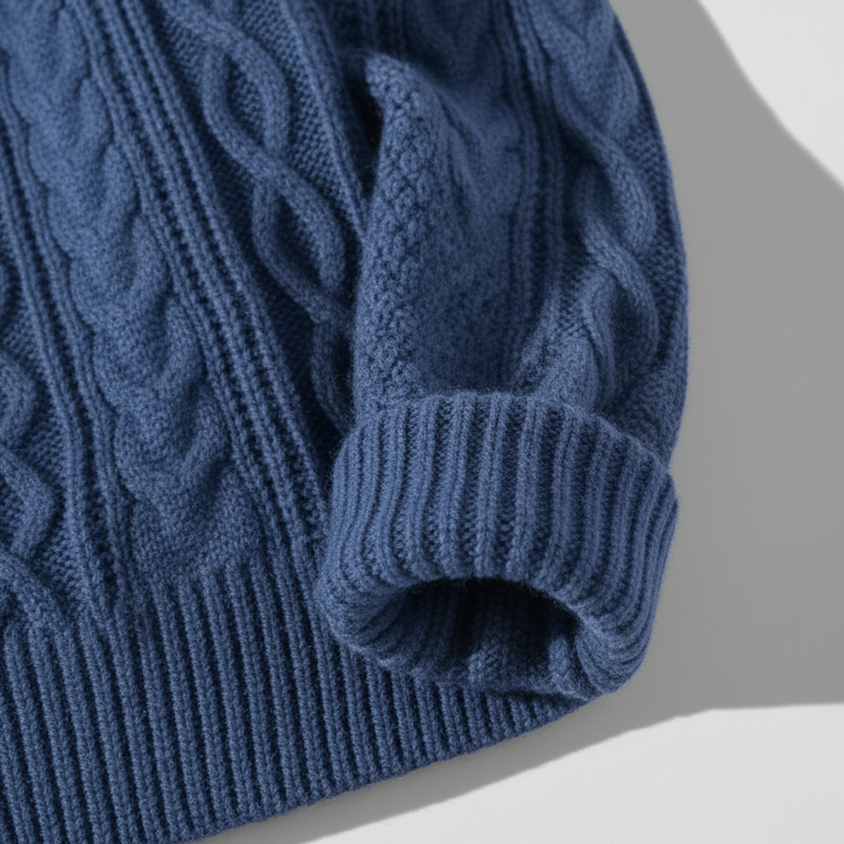 Men's Diamond Lattice Ribbed Knit Jumper Crew Neck Sweater 3