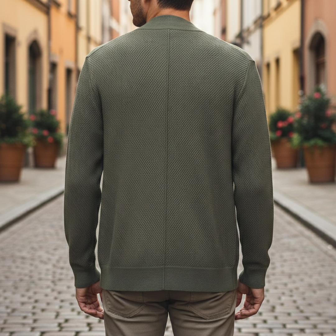 Men's Zip Cardigan | Warm Layering & Ribbed Cuffs 2