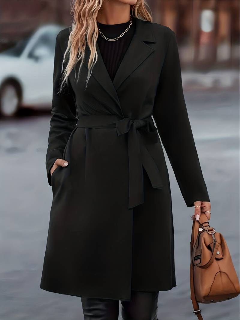 Women's Long Open Front Jacket | Elegant Layering Piece 3