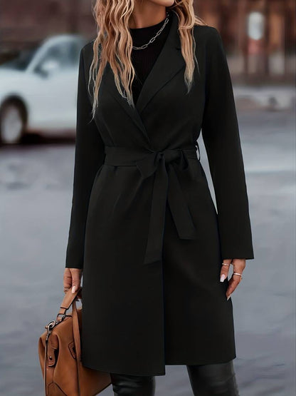 Women's Long Open Front Jacket | Elegant Layering Piece 4