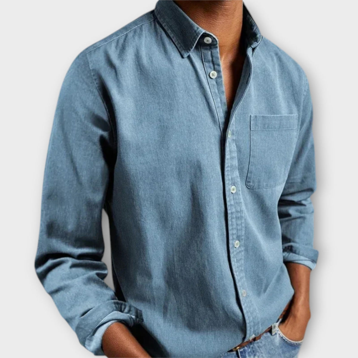 Men's Dress Shirt | Button-Front & Chest Pocket 7