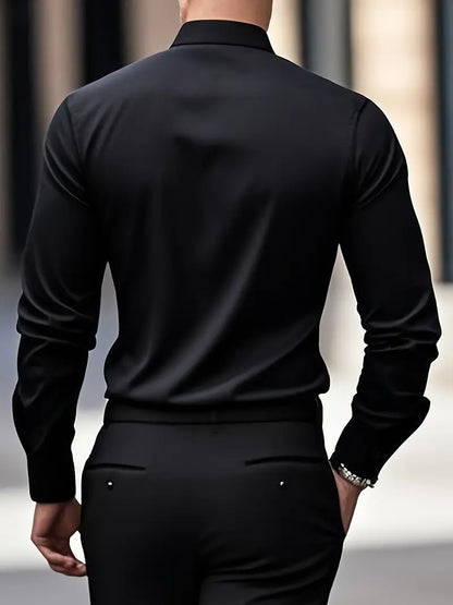 Men's Dress Shirt | Button-Front & Pointed Collar 15