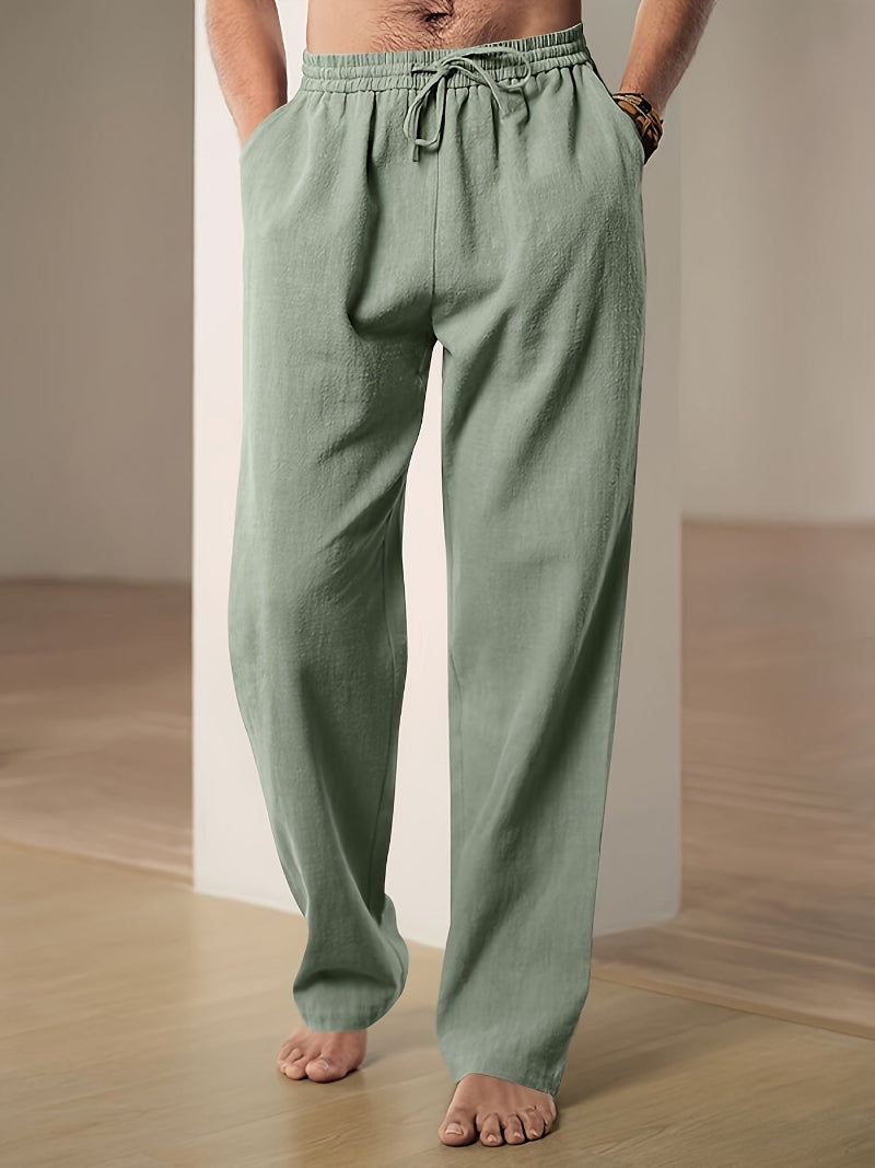 Men's Relaxed Pants | Elastic Waist & Drawstring 4