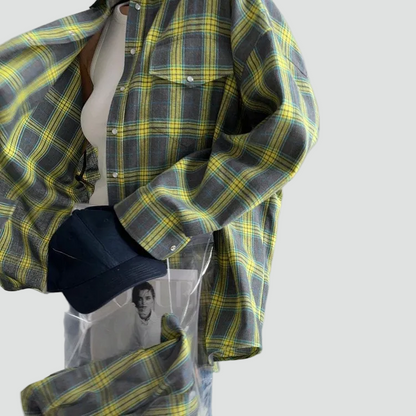 Women's Plaid Flannel Shirt | Oversized Fit for Autumn 7