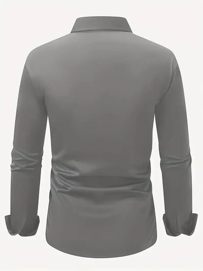 Men's Dress Shirt | Button-Front & Pointed Collar 17