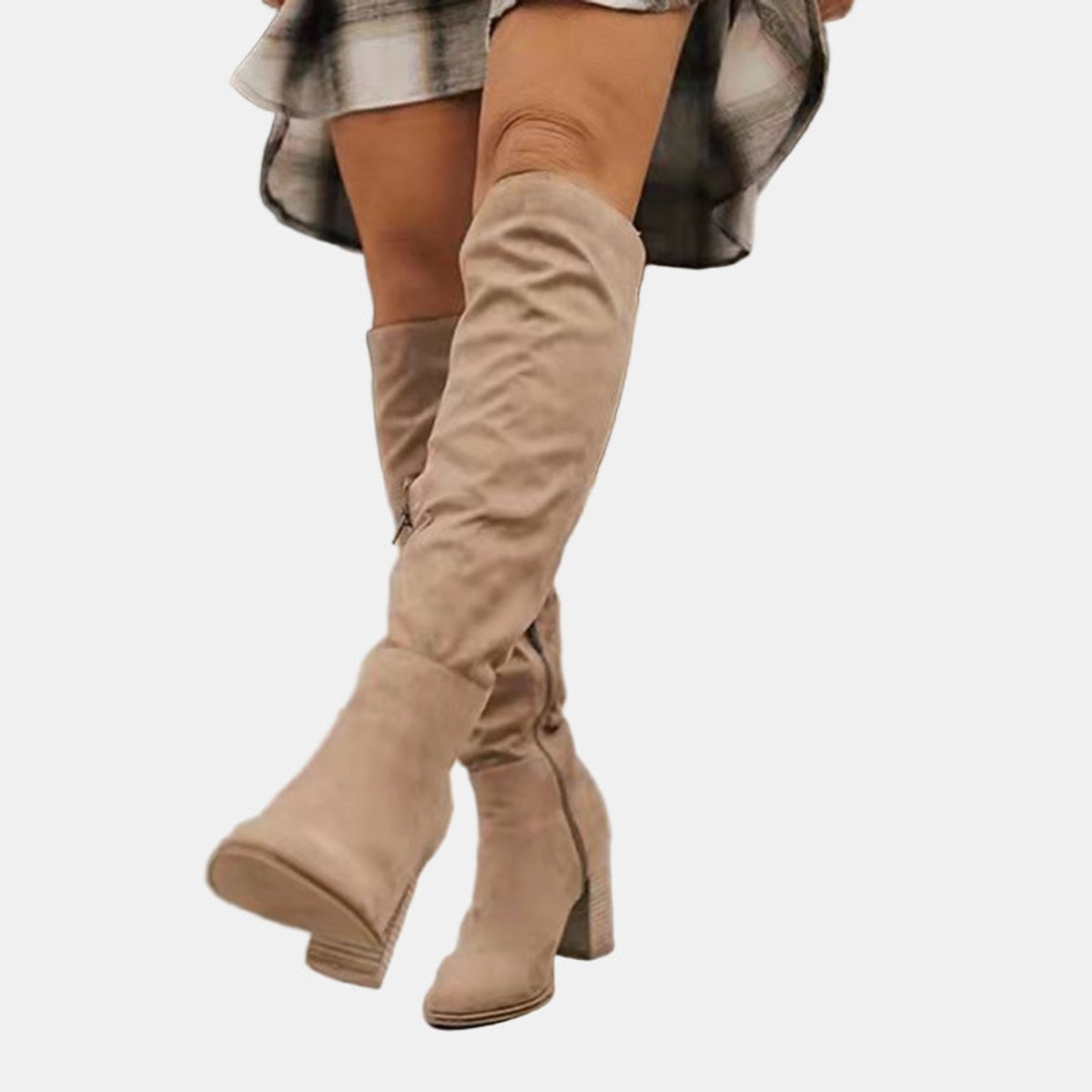 Women's Over Knee High Boots | Stretch Fit & Block Heel 1