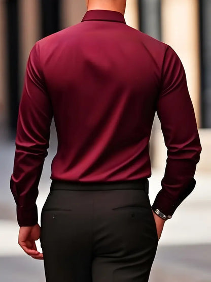 Men's Dress Shirt | Button-Front & Pointed Collar 13