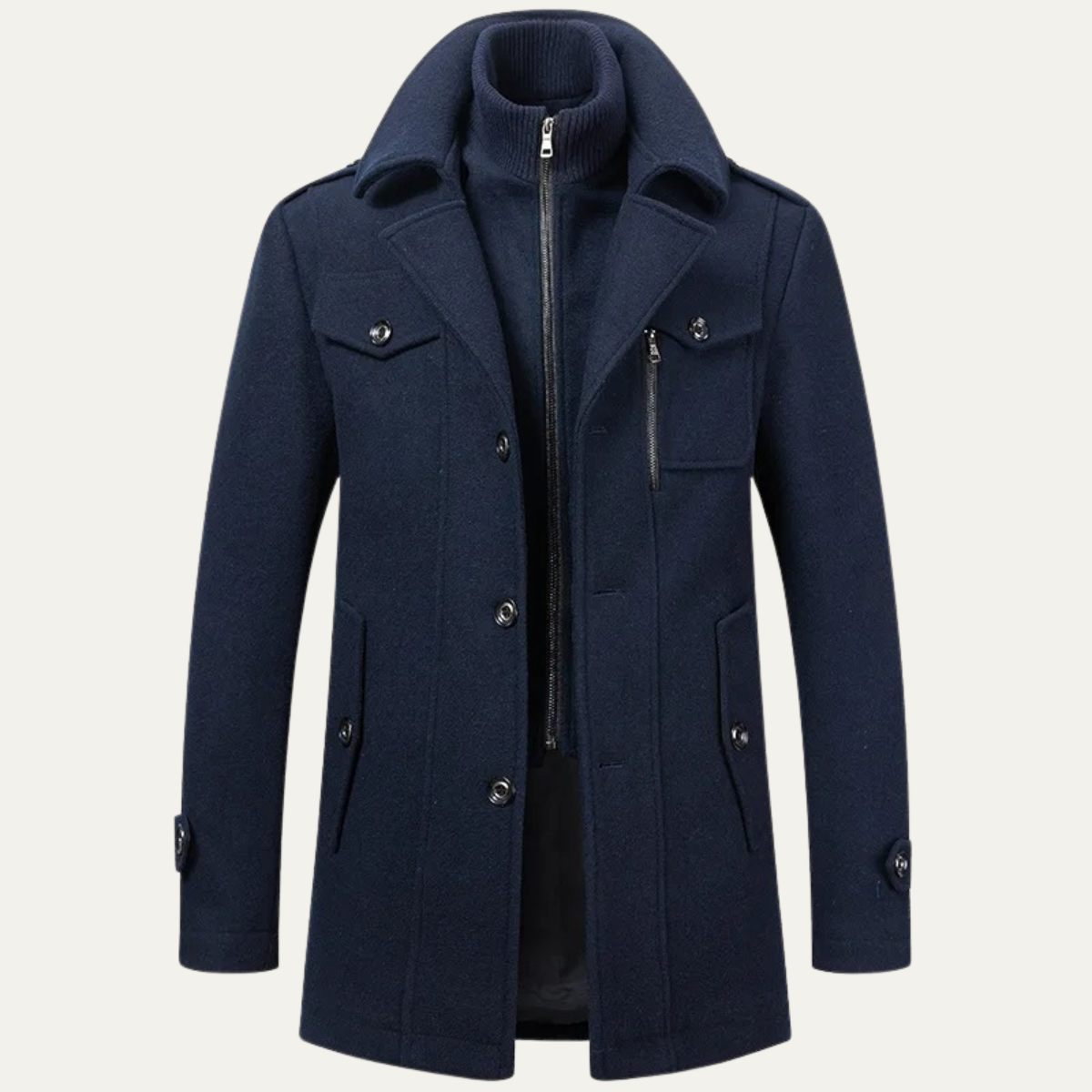 Men's Elegant Winter Wool Blend Coat