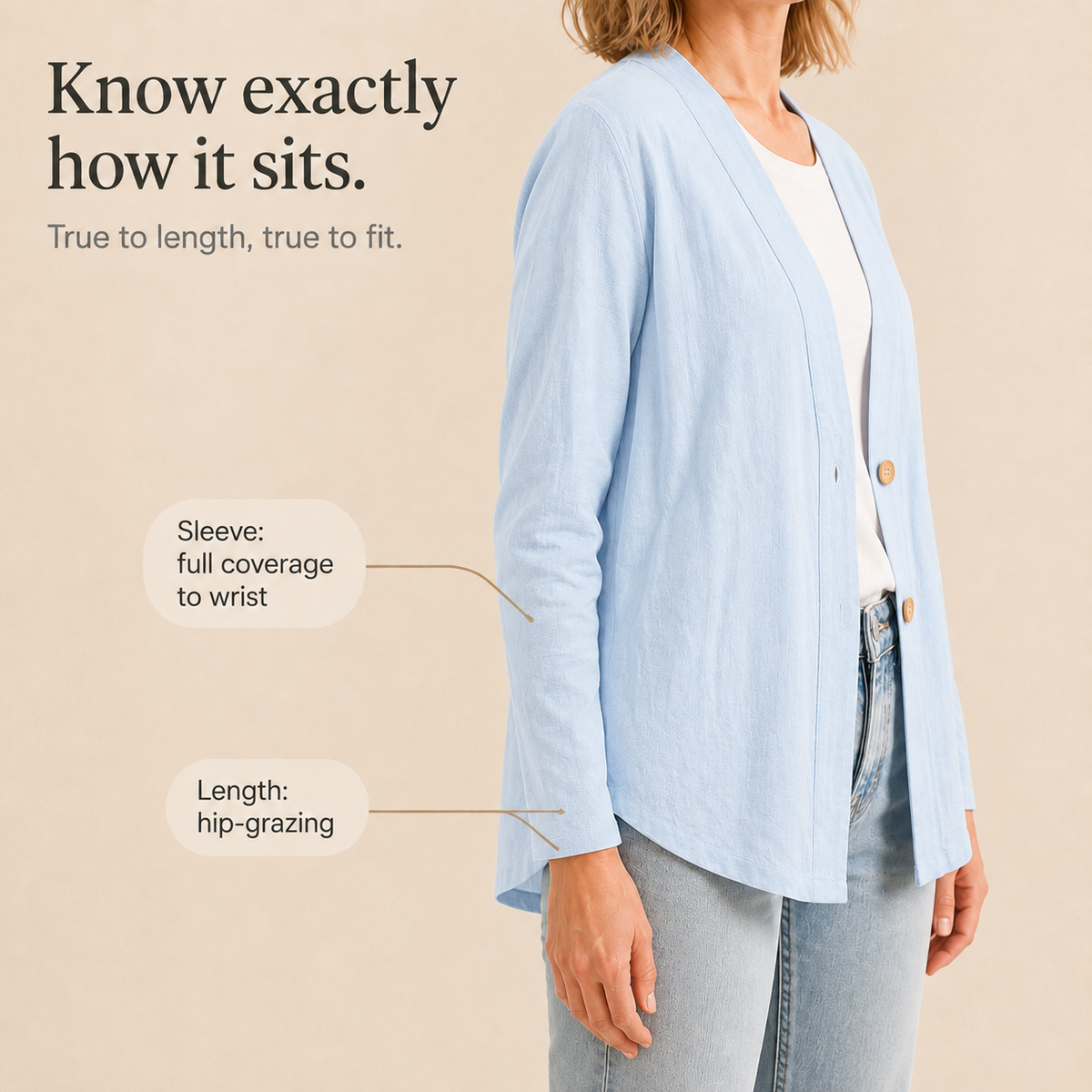 Women's Open-Front Cardigan | Lightweight & Breathable 8