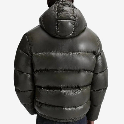 Men's Short Puffer Jacket | Hooded & Glossy Finish 5