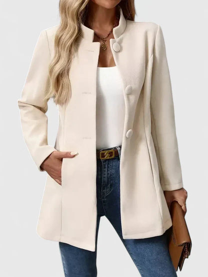Women's Collarless Jacket | Elegant & Flattering Fit 4