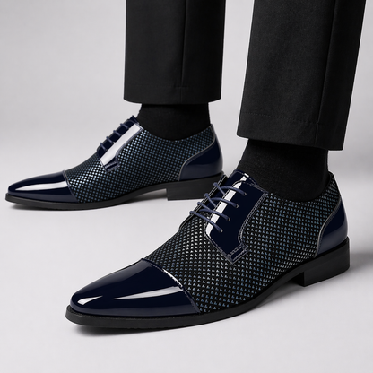 Men's Pointed Toe Oxford Shoes Lace Up Formal Footwear 5