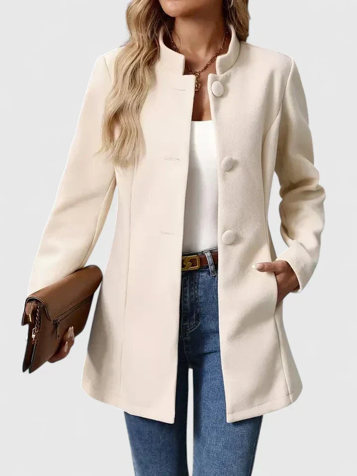 Women's Collarless Jacket | Elegant & Flattering Fit 6
