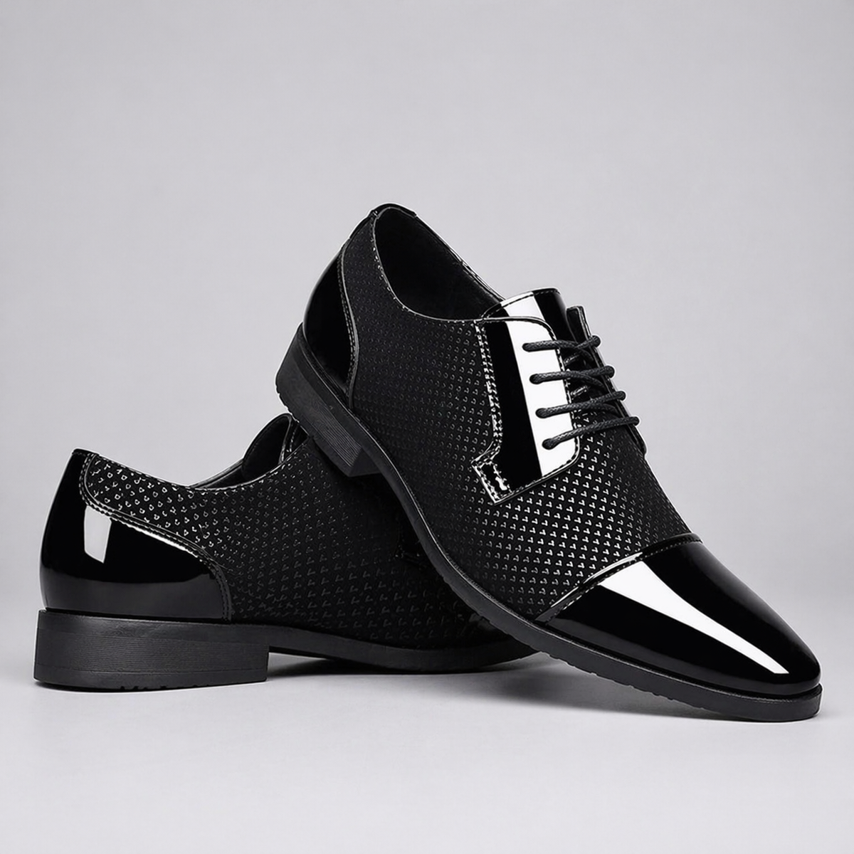 Men's Pointed Toe Oxford Shoes Lace Up Formal Footwear 3