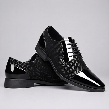 Men's Pointed Toe Oxford Shoes Lace Up Formal Footwear 3