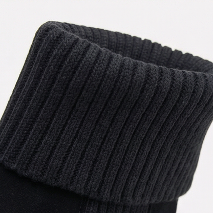 Women's Knit Cuff Ankle Booties | Slip-On & Lined 9