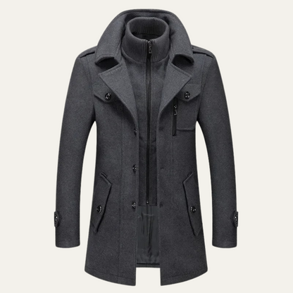 Men's Elegant Winter Wool Blend Coat