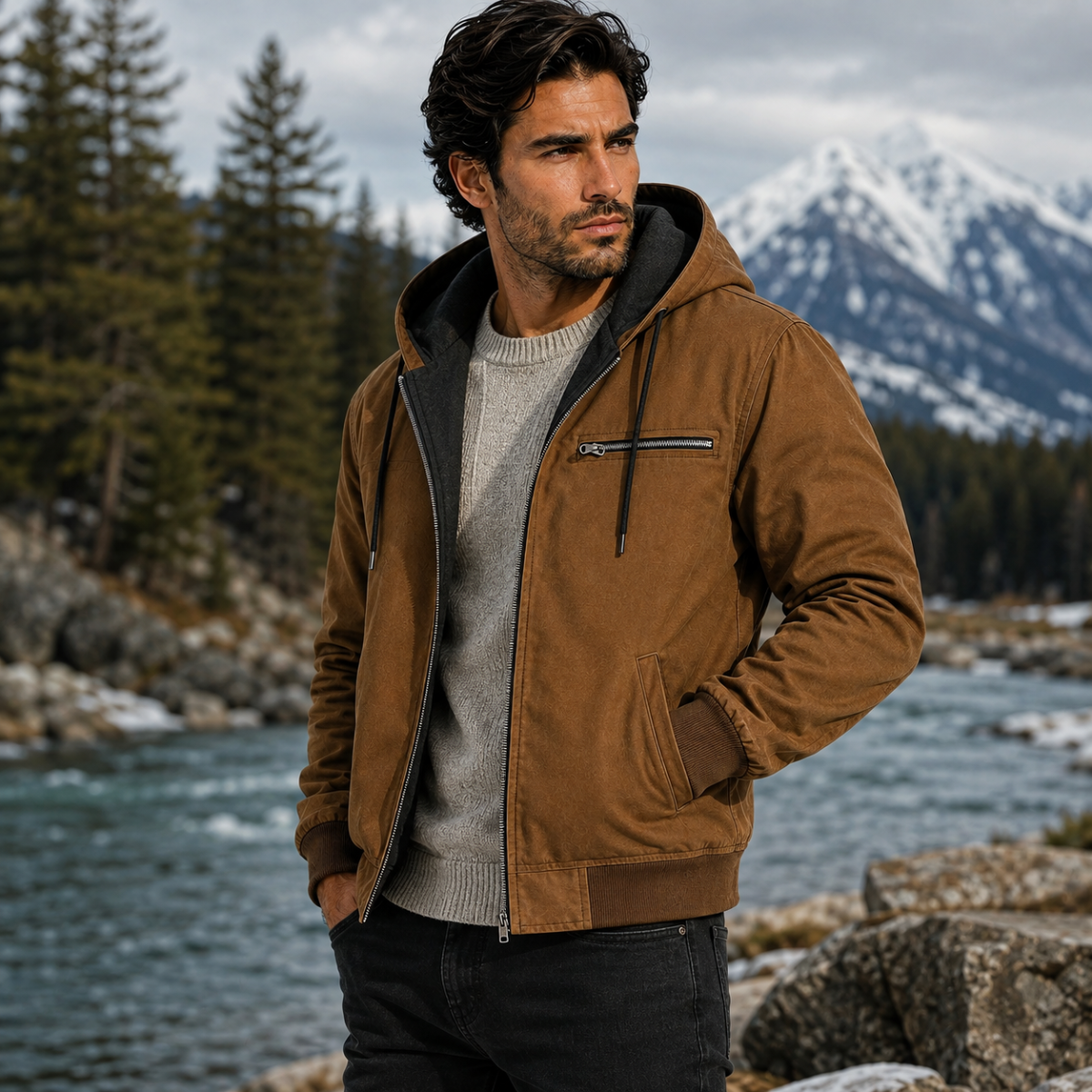 Men's Hooded Winter Jacket | Lined & Warm 20