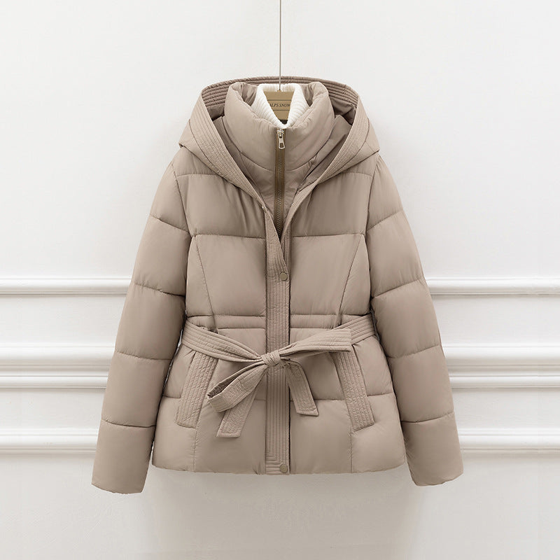 Women's Quilted Jacket | Hooded & Belted Design 2