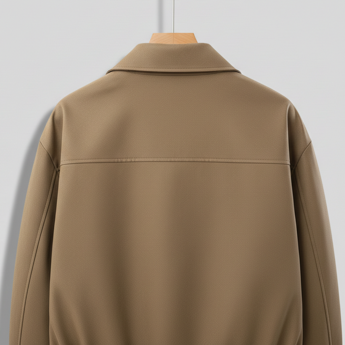 Men's Bomber Jacket Structured Collar Elastic Cuffs Panel 3